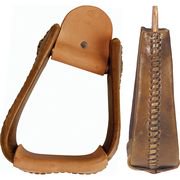 NRS Rawhide Covered 3" Angled Roper Stirrup