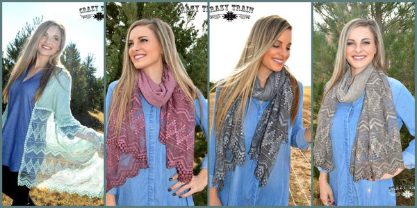 Armadillo Aztec Scarf (Multiple Colors Available)