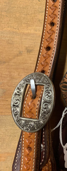 Handmade & Tooled Split Ear Headstall